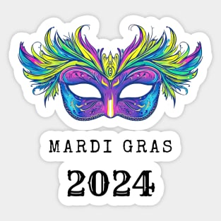 2024 Mardi Gras Fat Tuesday Masquerade Sticker